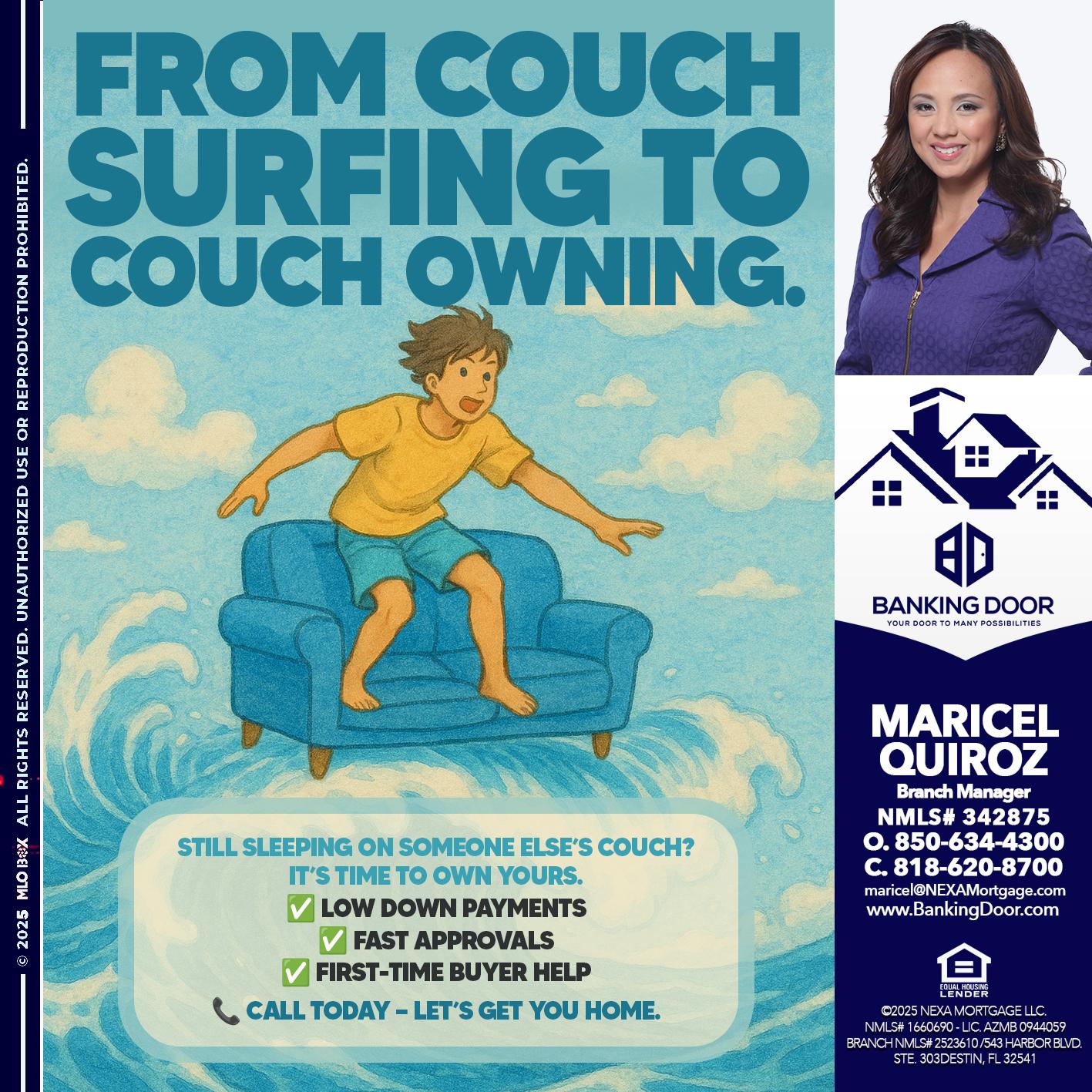 FROM COACH SURFING - Maricel Quiroz -Branch Manager