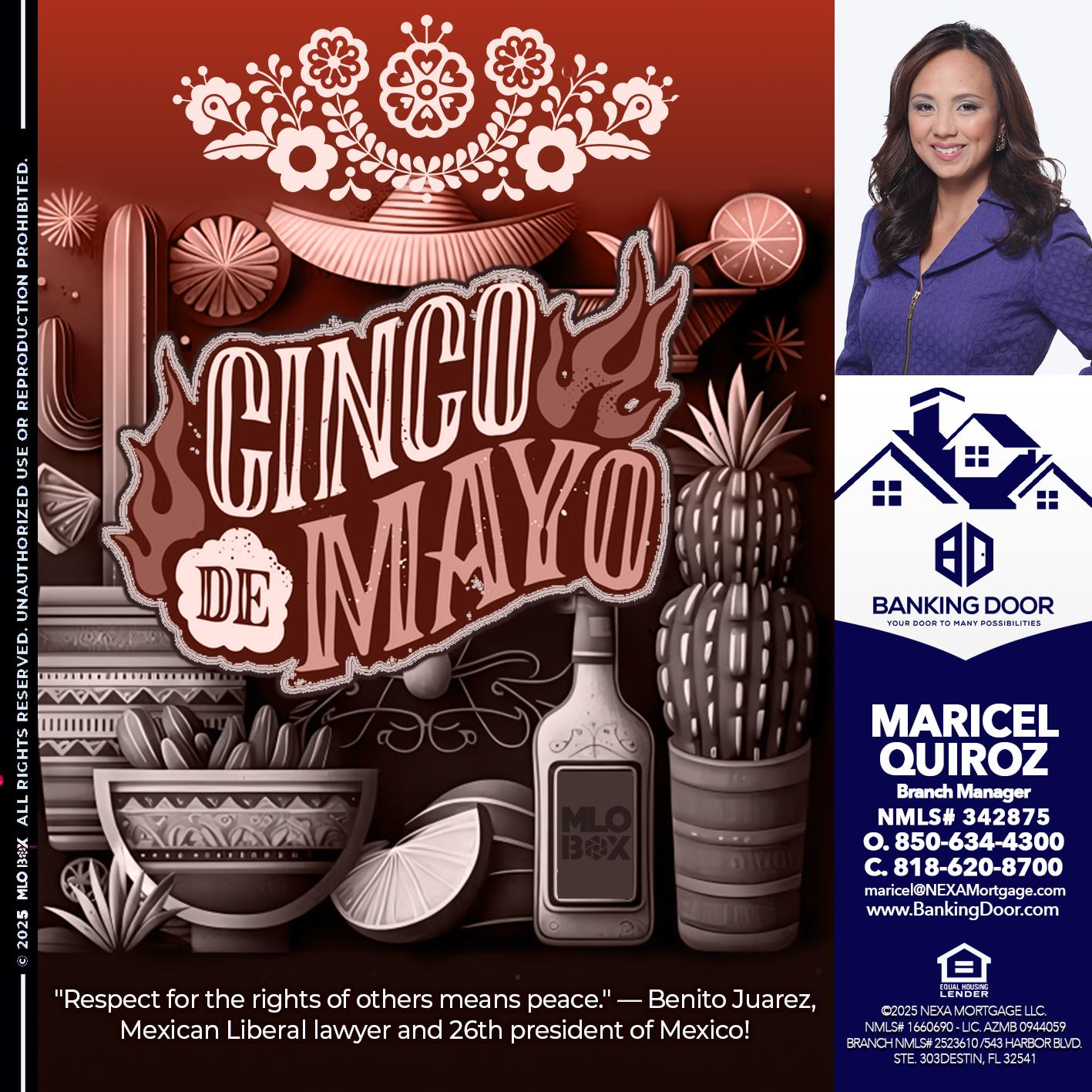 Feliz 5 de Mayo - Maricel Quiroz -Branch Manager