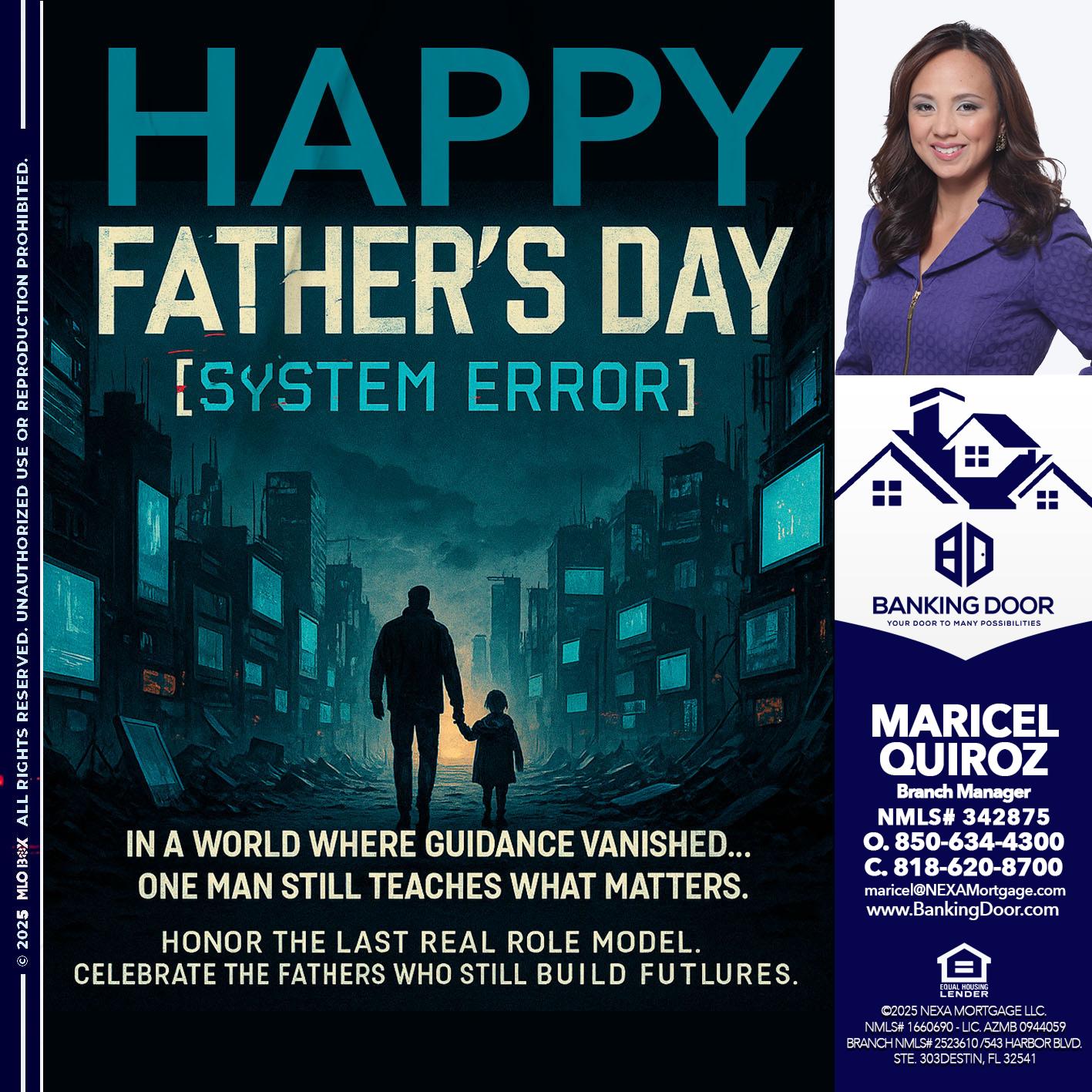 HAPPY FATHERS DAY - Maricel Quiroz -Branch Manager