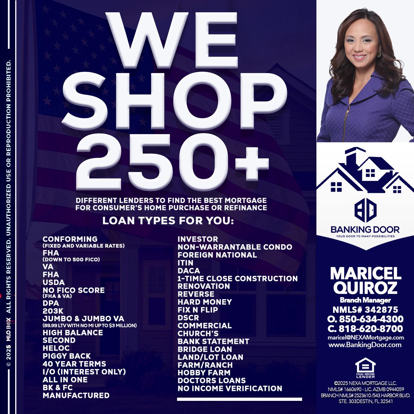 WE SHOP 250+ - Maricel Quiroz -Branch Manager
