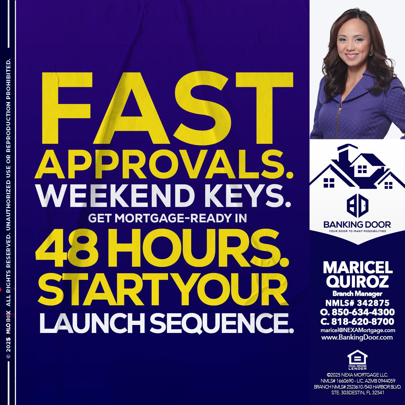 FAST APPROVALS - Maricel Quiroz -Branch Manager