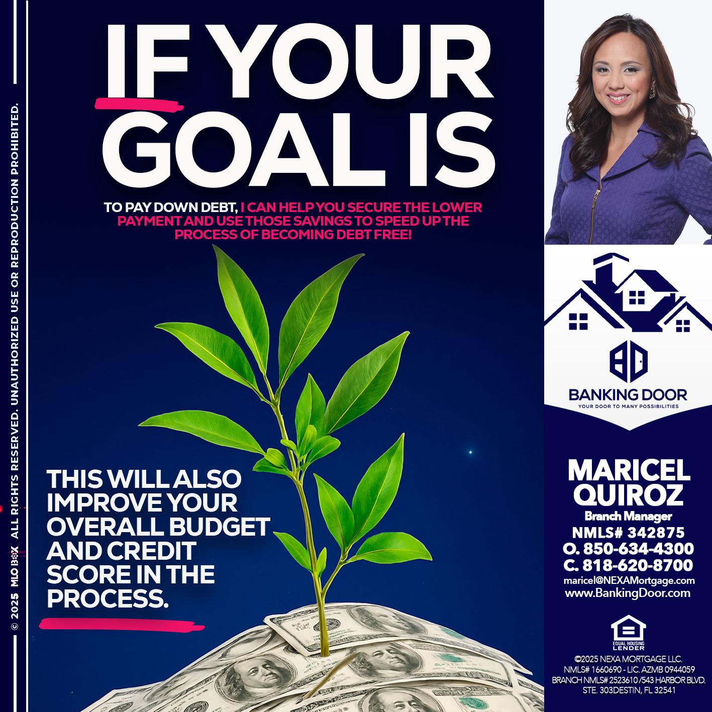 if your goal is - Maricel Quiroz -Branch Manager