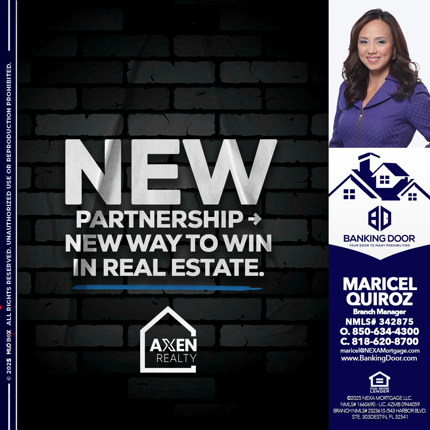 new partnership - Maricel Quiroz -Branch Manager