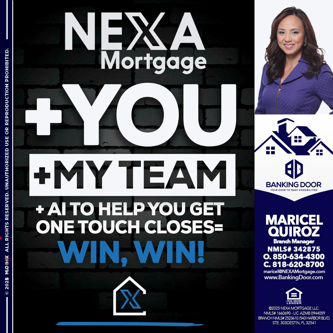 NEXA + YOU + MY TEAM - Maricel Quiroz -Branch Manager