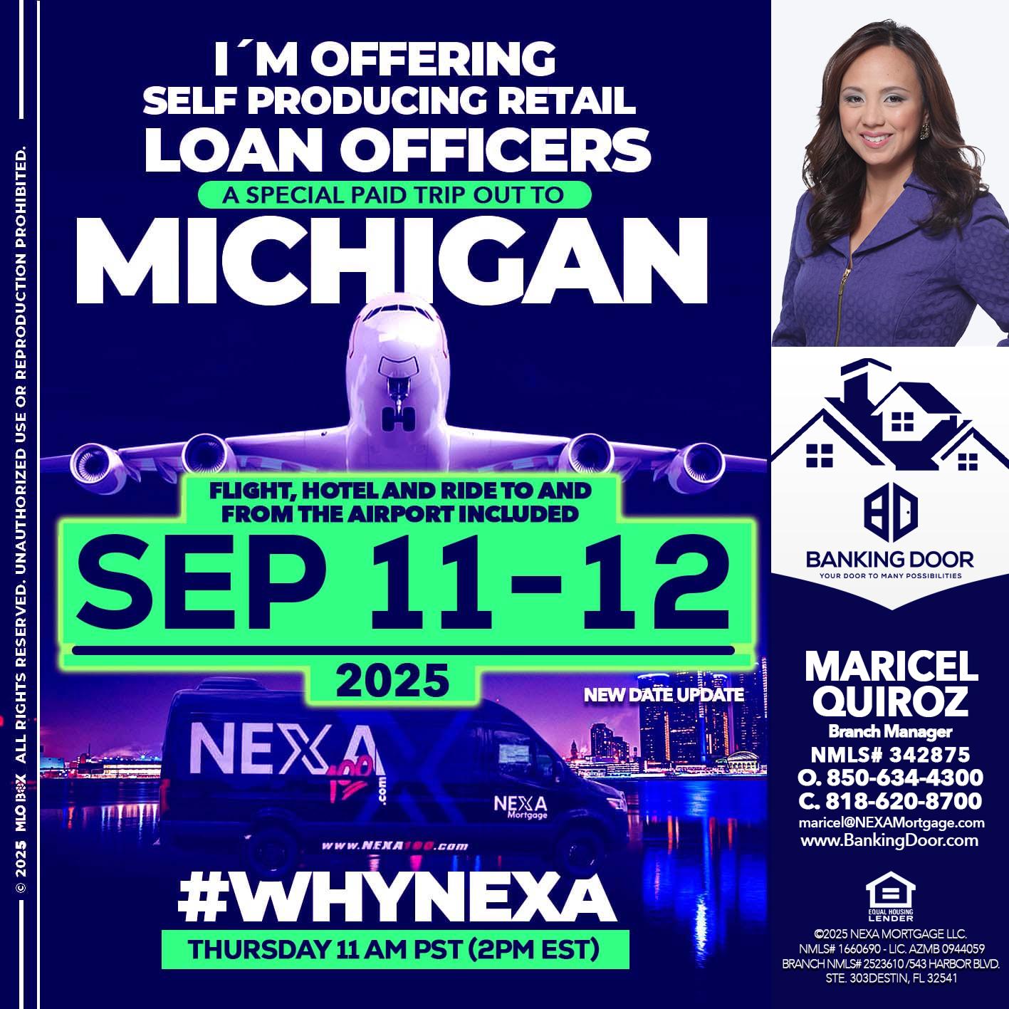 michigan sep 11-12 - Maricel Quiroz -Branch Manager