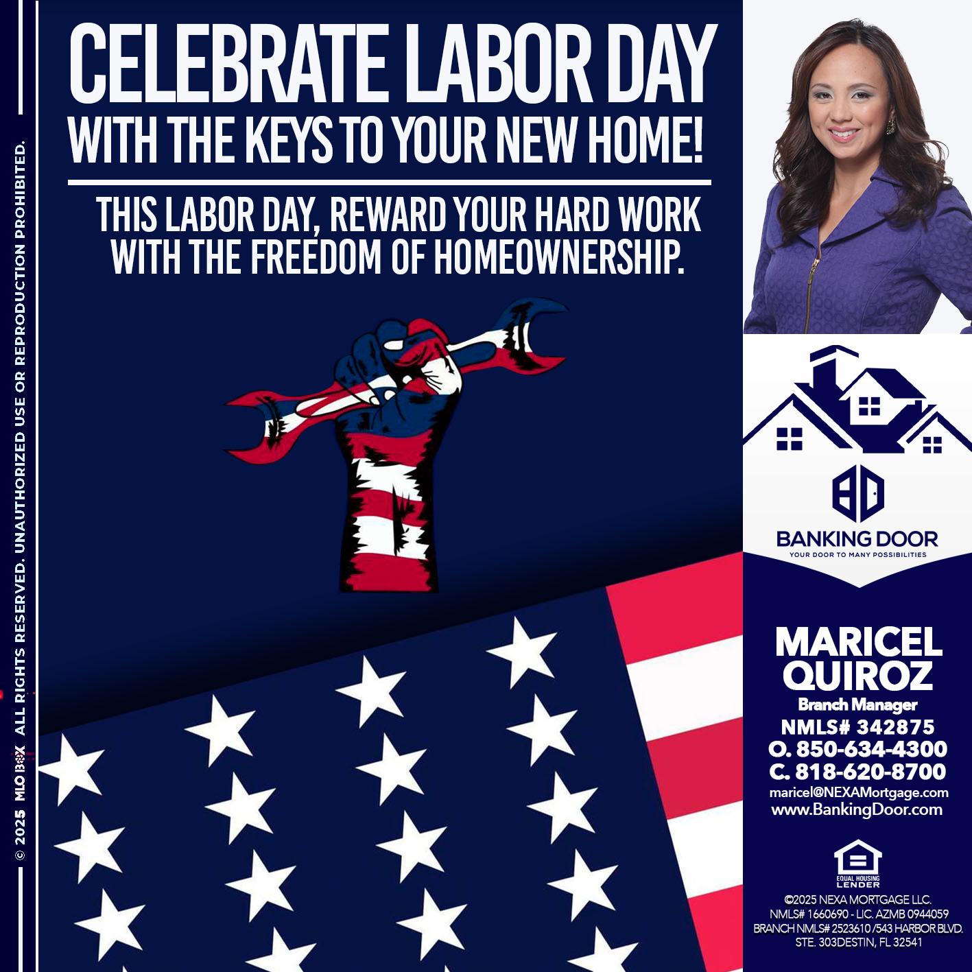 CELEBRATE LABOR DAY - Maricel Quiroz -Branch Manager