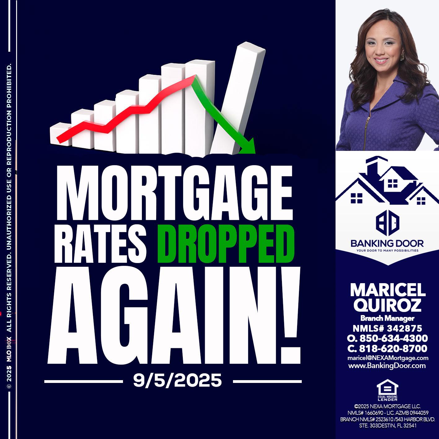 RATES DROP - Maricel Quiroz -Branch Manager