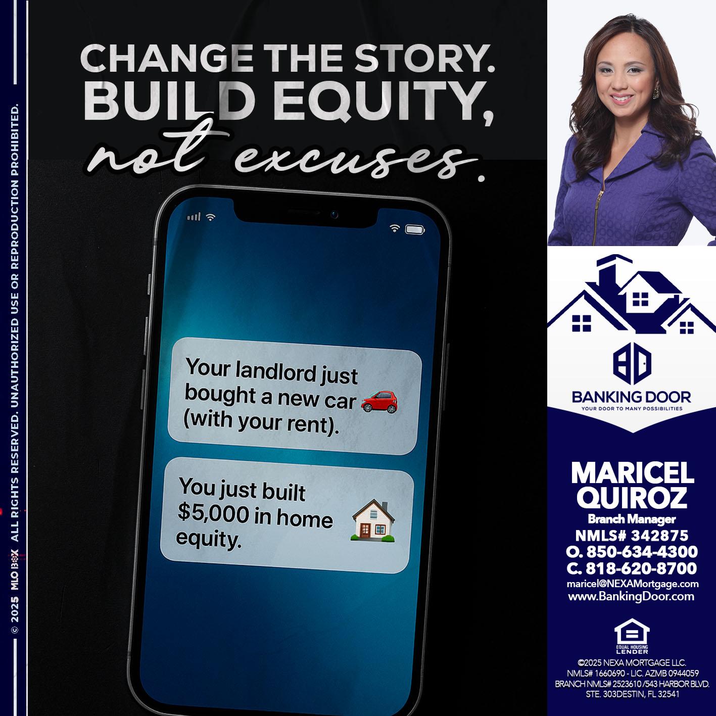 CHANGE THE HISTORY - Maricel Quiroz -Branch Manager