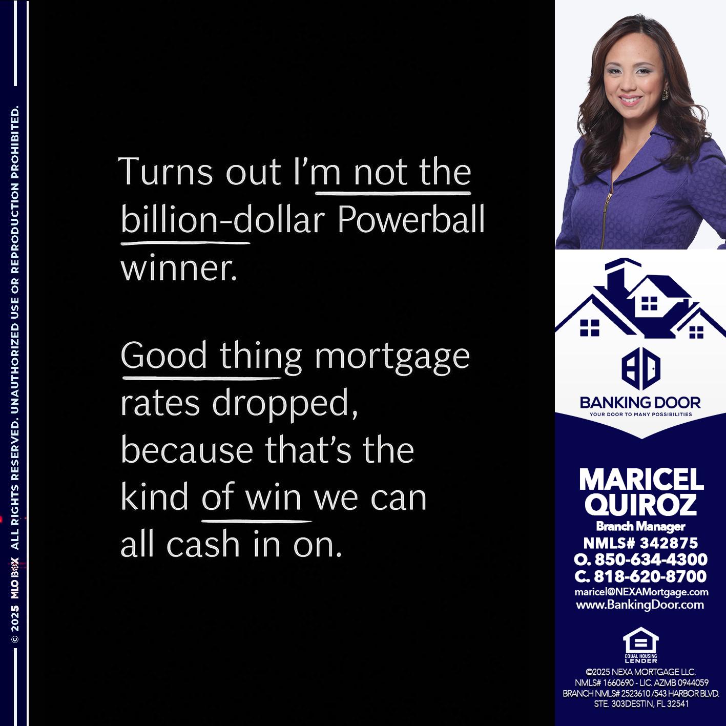 TURNS OUT - Maricel Quiroz -Branch Manager