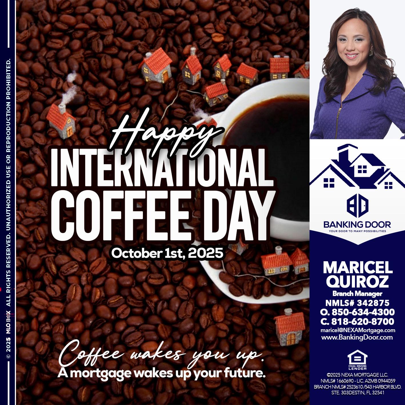 INTERNATIONAL COFFEE DAY - Maricel Quiroz -Branch Manager
