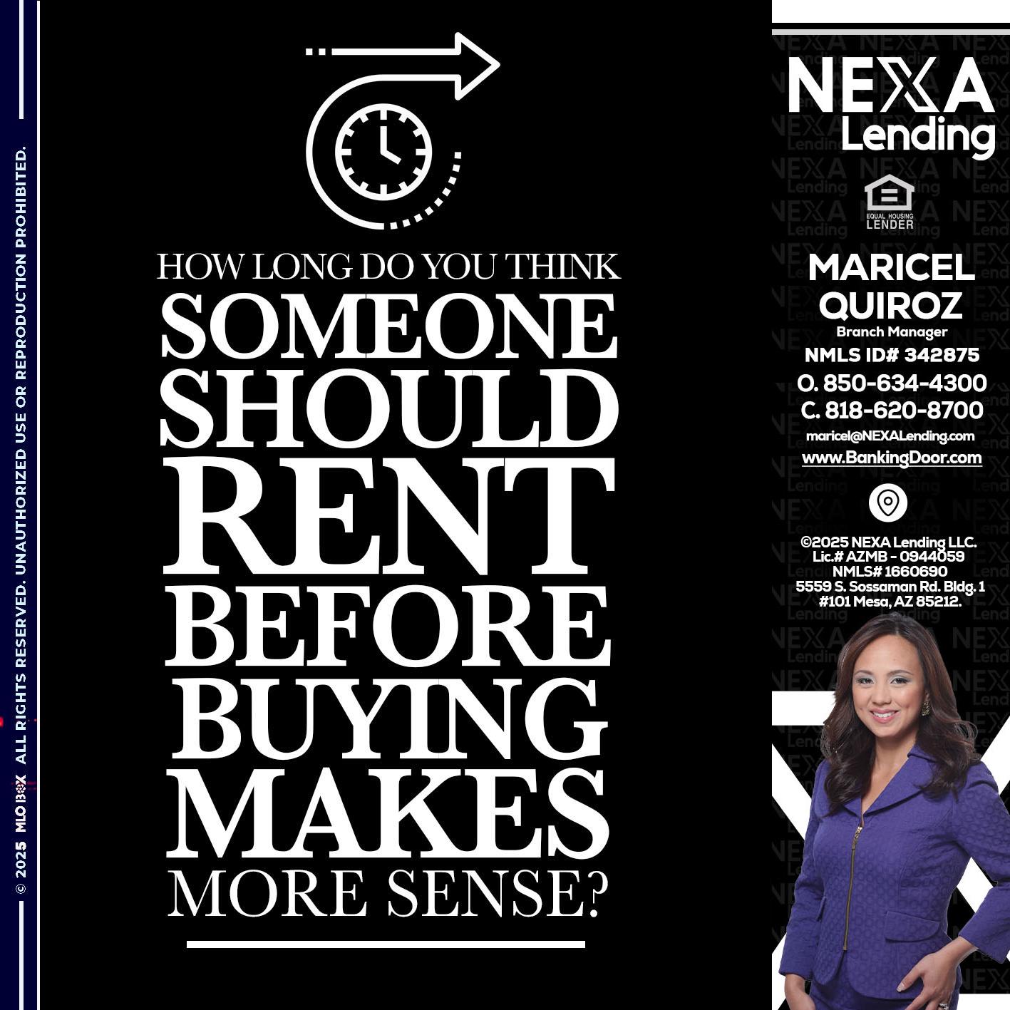 HOW LONG - Maricel Quiroz -Branch Manager