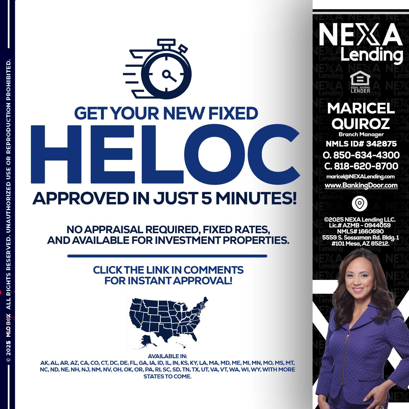 HELOC - Maricel Quiroz -Branch Manager