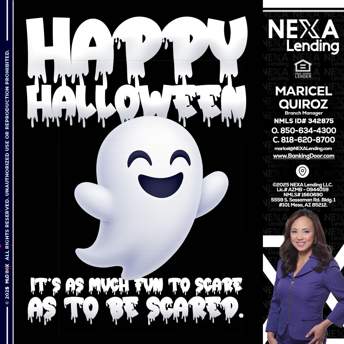 HAPPY HALLOWEEN - Maricel Quiroz -Branch Manager