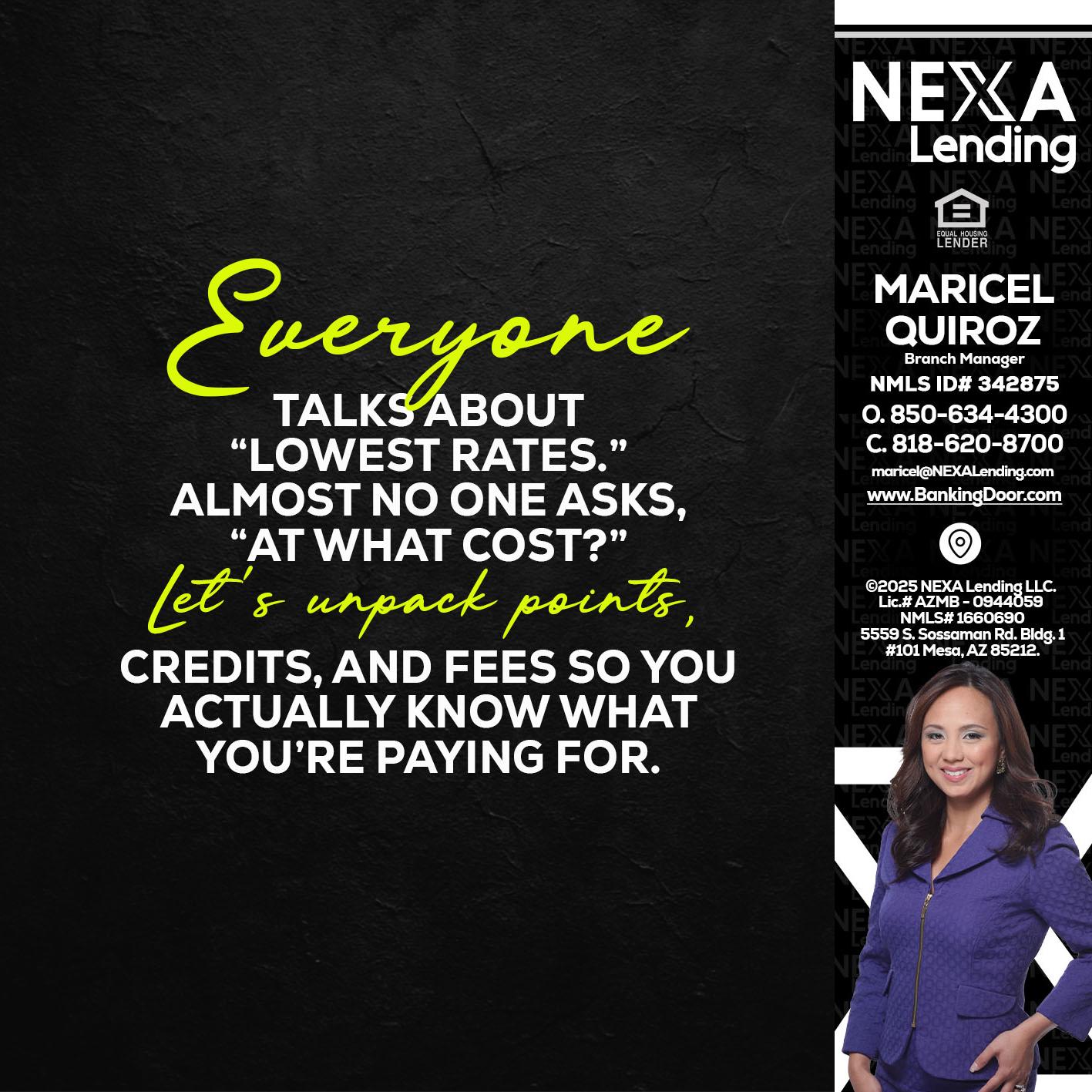 EVERYONE - Maricel Quiroz -Branch Manager