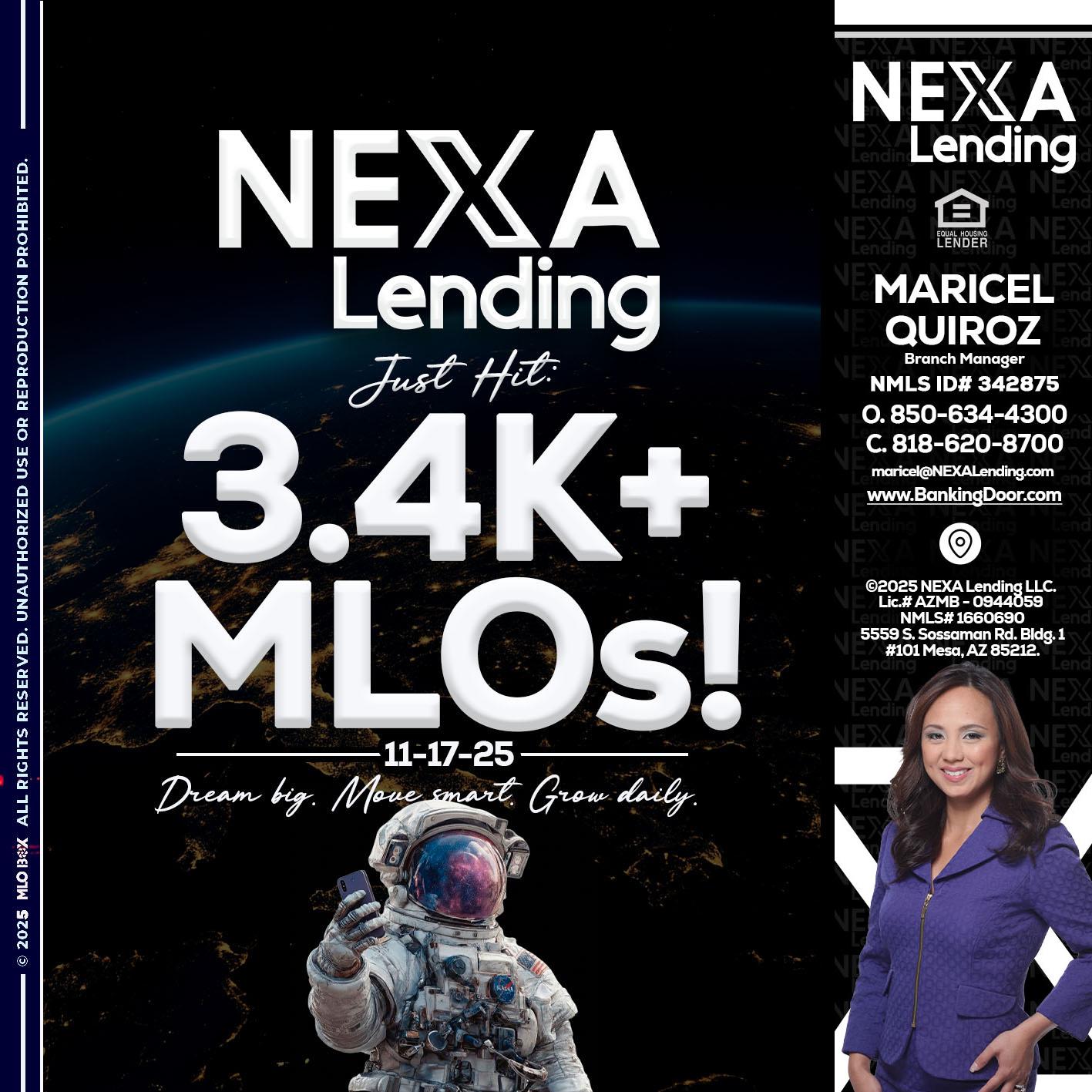 3.4K MLOs - Maricel Quiroz -Branch Manager