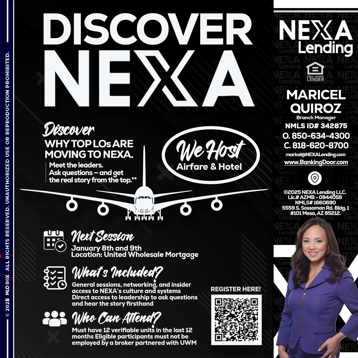 DISCOVER NEXA - Maricel Quiroz -Branch Manager
