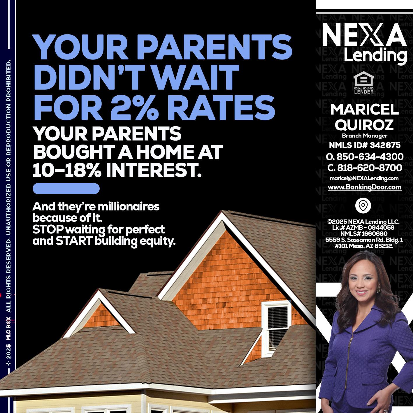 YOUR PARENTS - Maricel Quiroz -Branch Manager