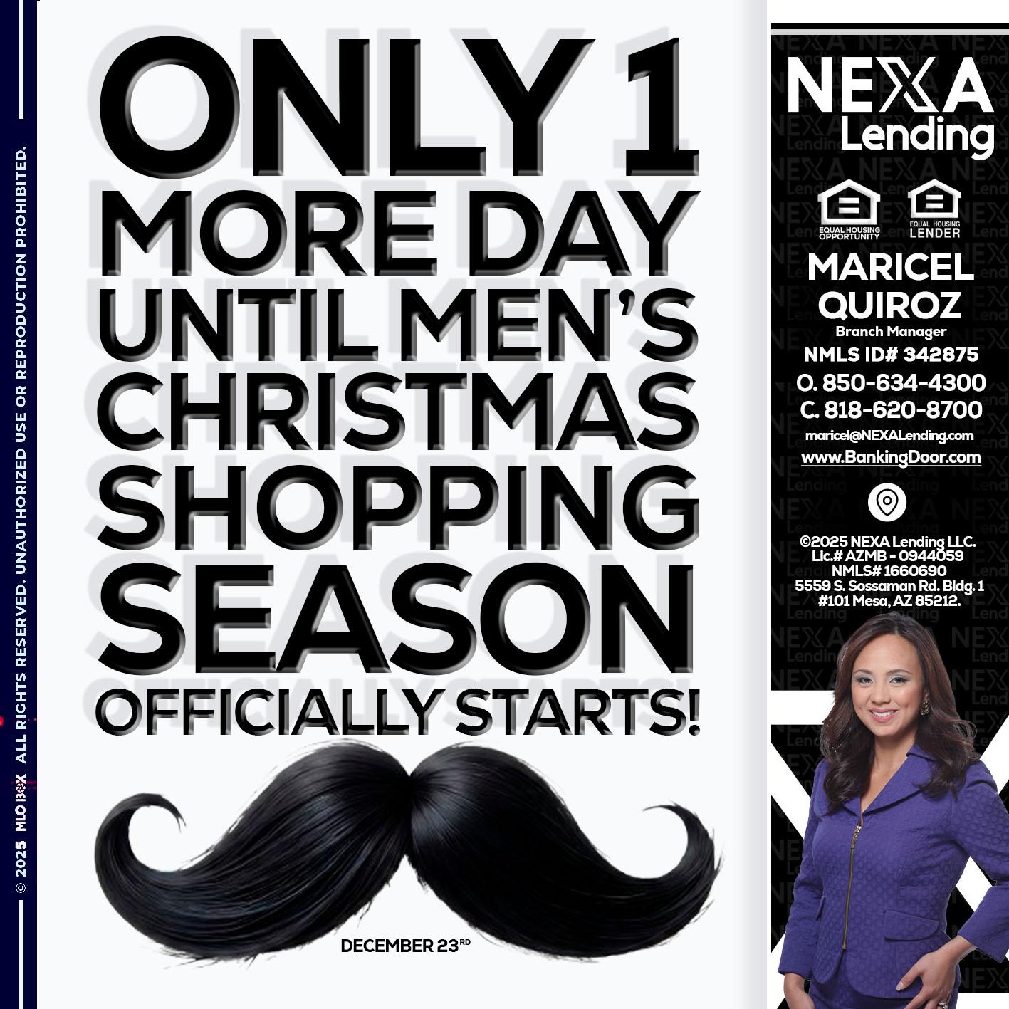 ONLY 1 DAY - Maricel Quiroz -Branch Manager