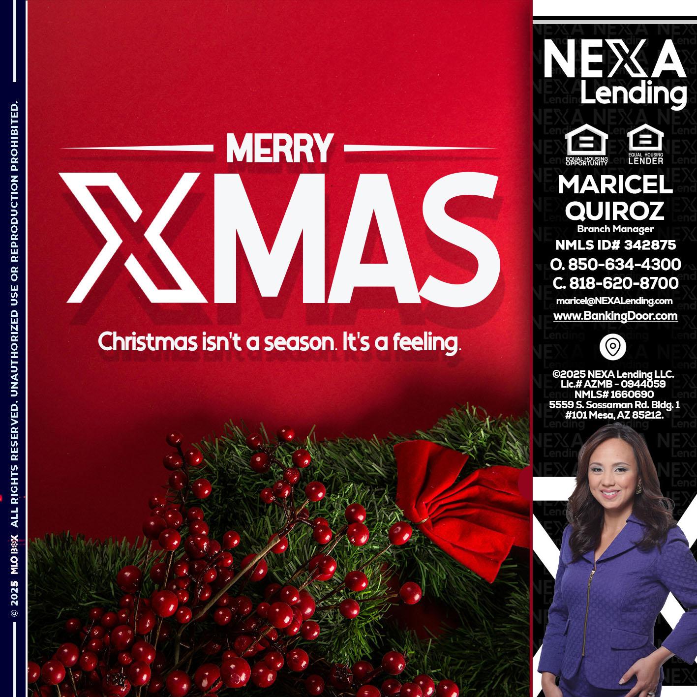 merry xmas - Maricel Quiroz -Branch Manager