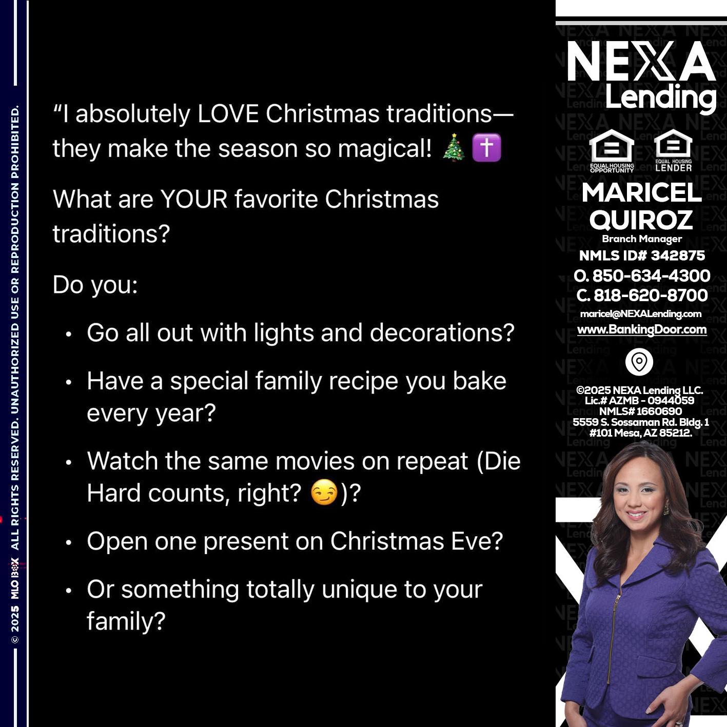 I love christmas - Maricel Quiroz -Branch Manager