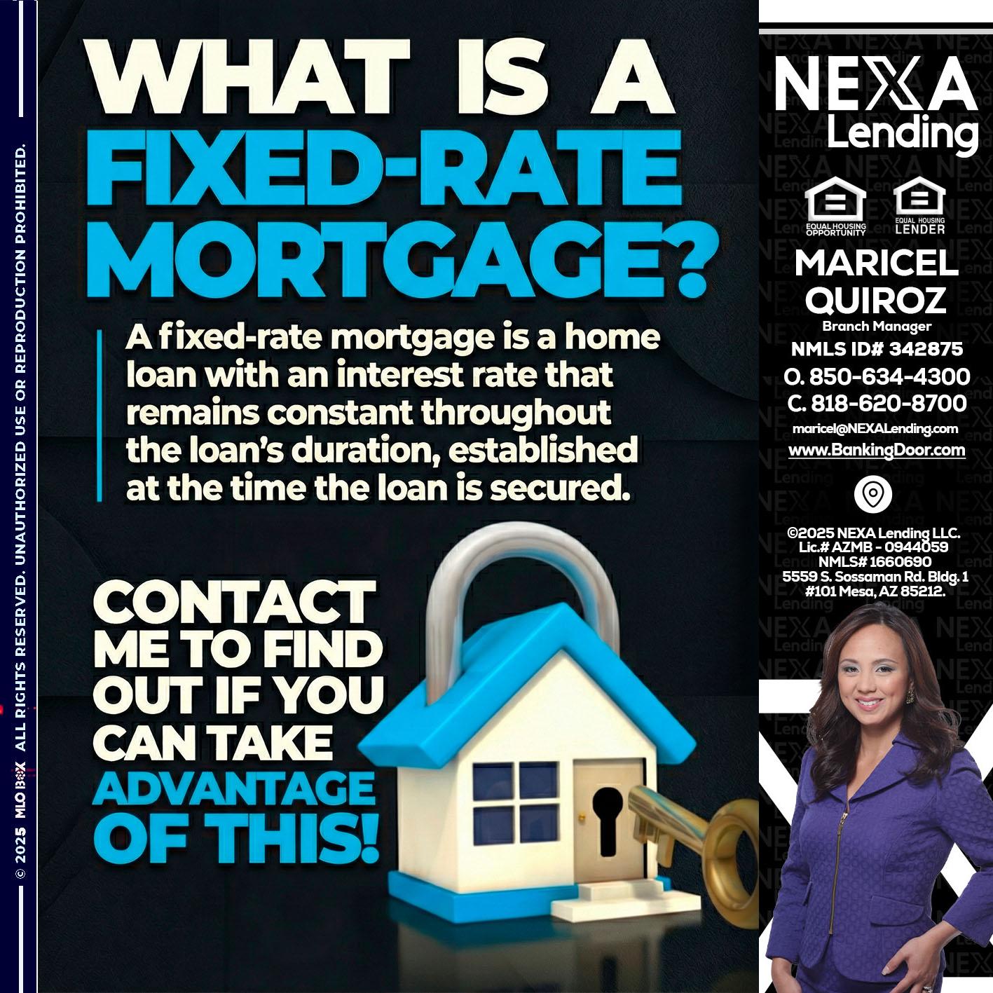 WHAT IS  A FIXED - Maricel Quiroz -Branch Manager