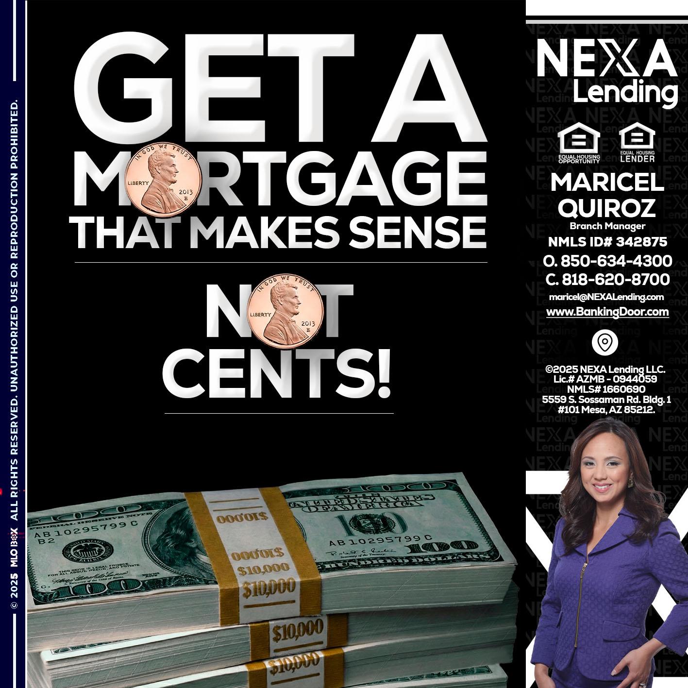 get a mortgage - Maricel Quiroz -Branch Manager