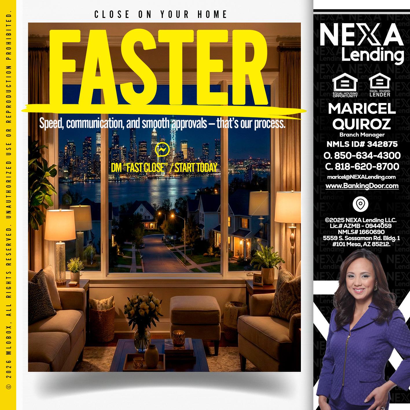 FASTER - Maricel Quiroz -Branch Manager