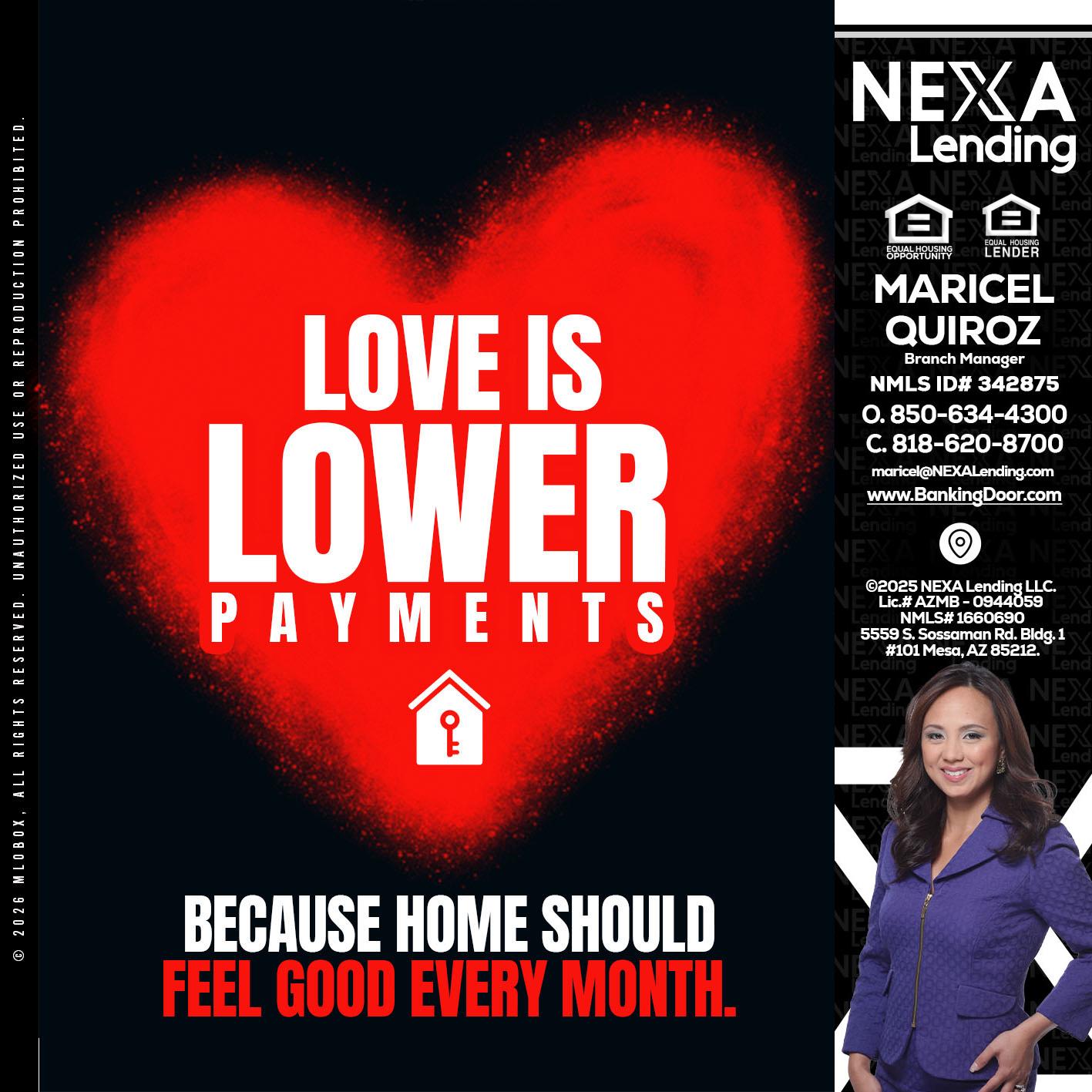 LOVE IS LOWER - Maricel Quiroz -Branch Manager