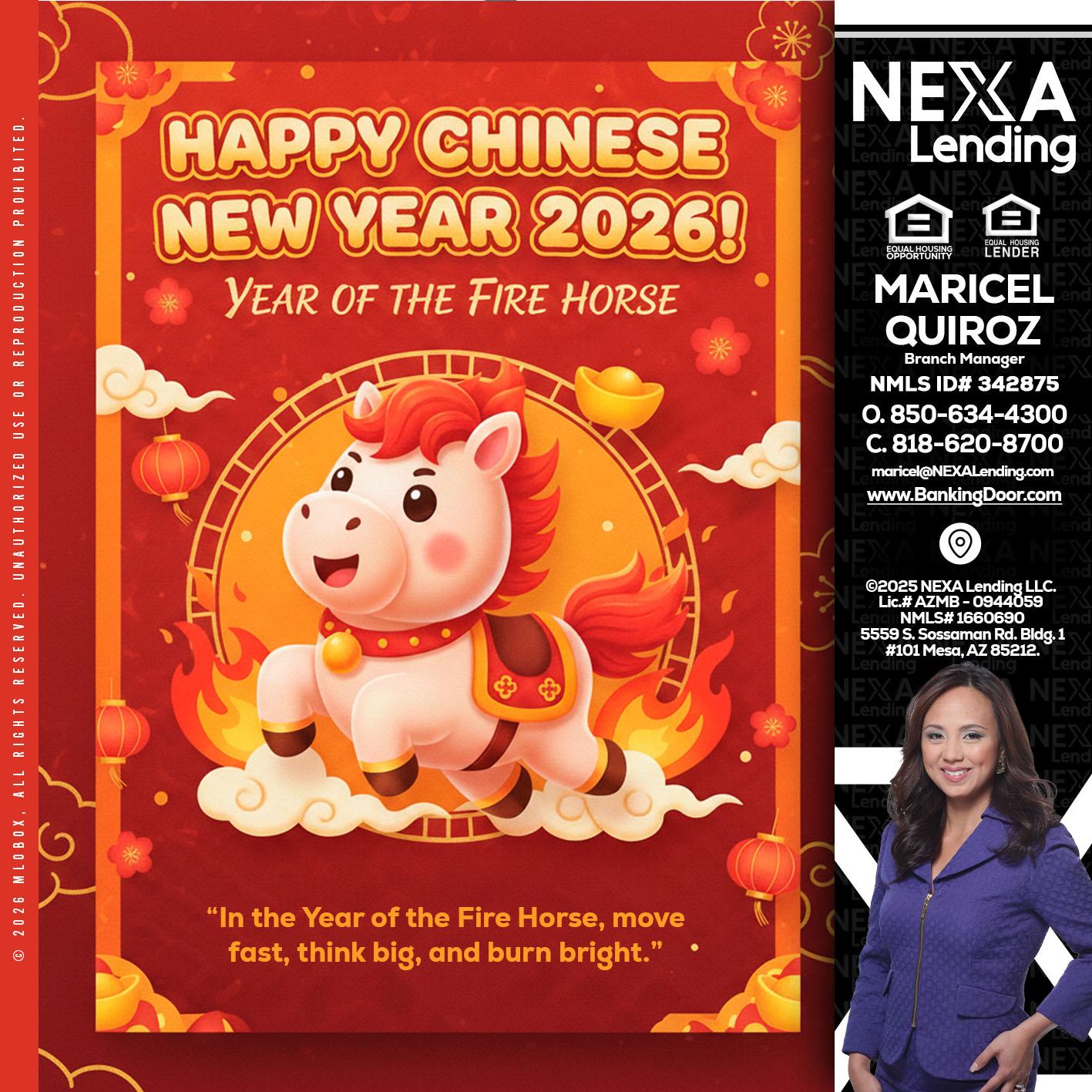 happy Chinese new year - Maricel Quiroz -Branch Manager