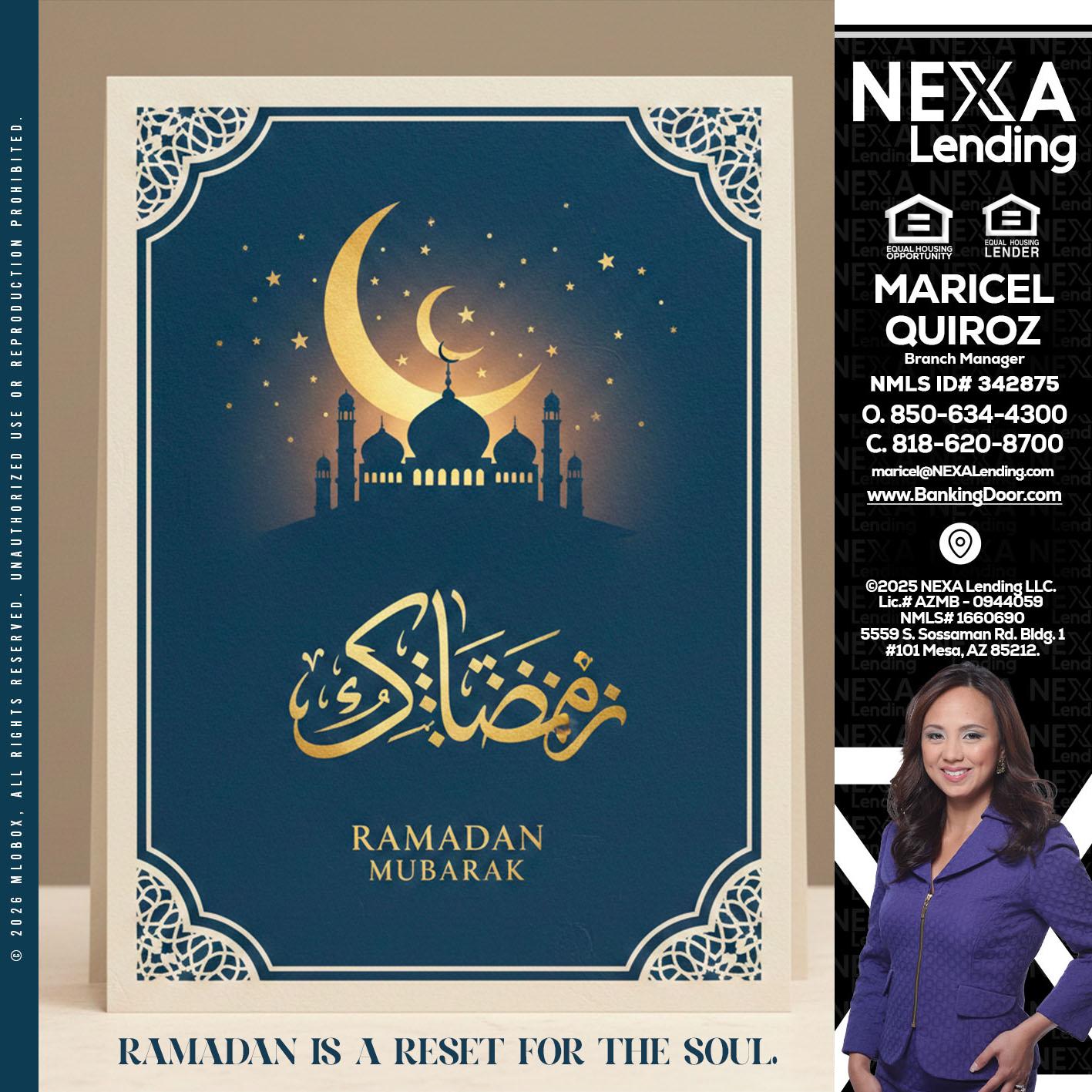 HAPPY RAMADAN - Maricel Quiroz -Branch Manager
