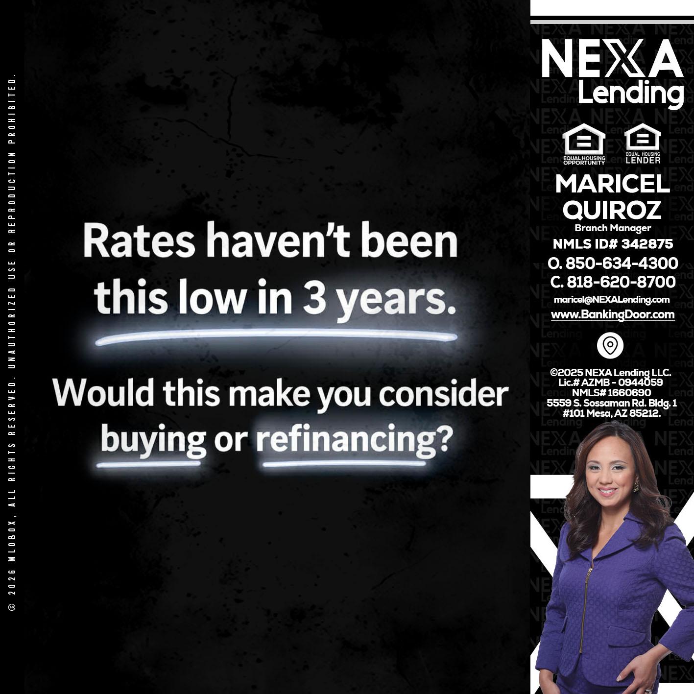 RATES HAVEN'T - Maricel Quiroz -Branch Manager