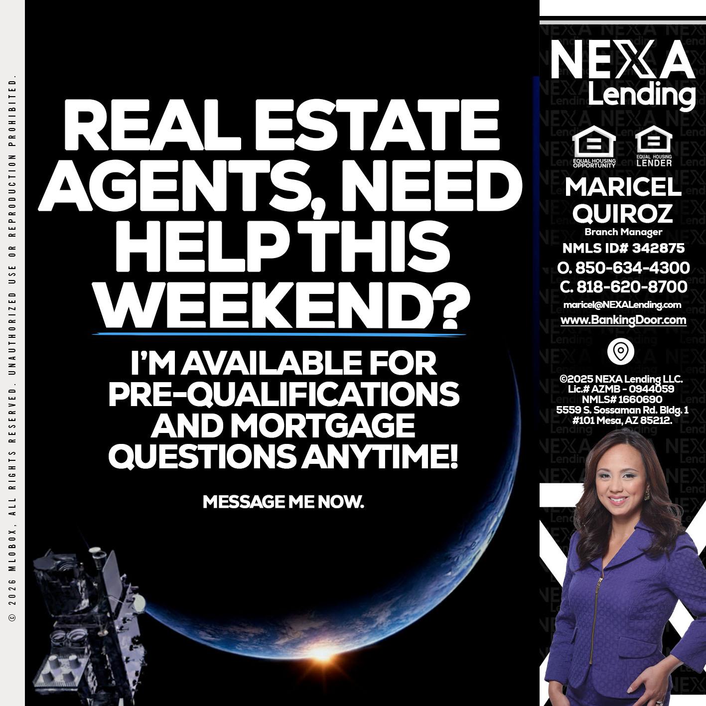 REAL ESTATE AGENTS - Maricel Quiroz -Branch Manager