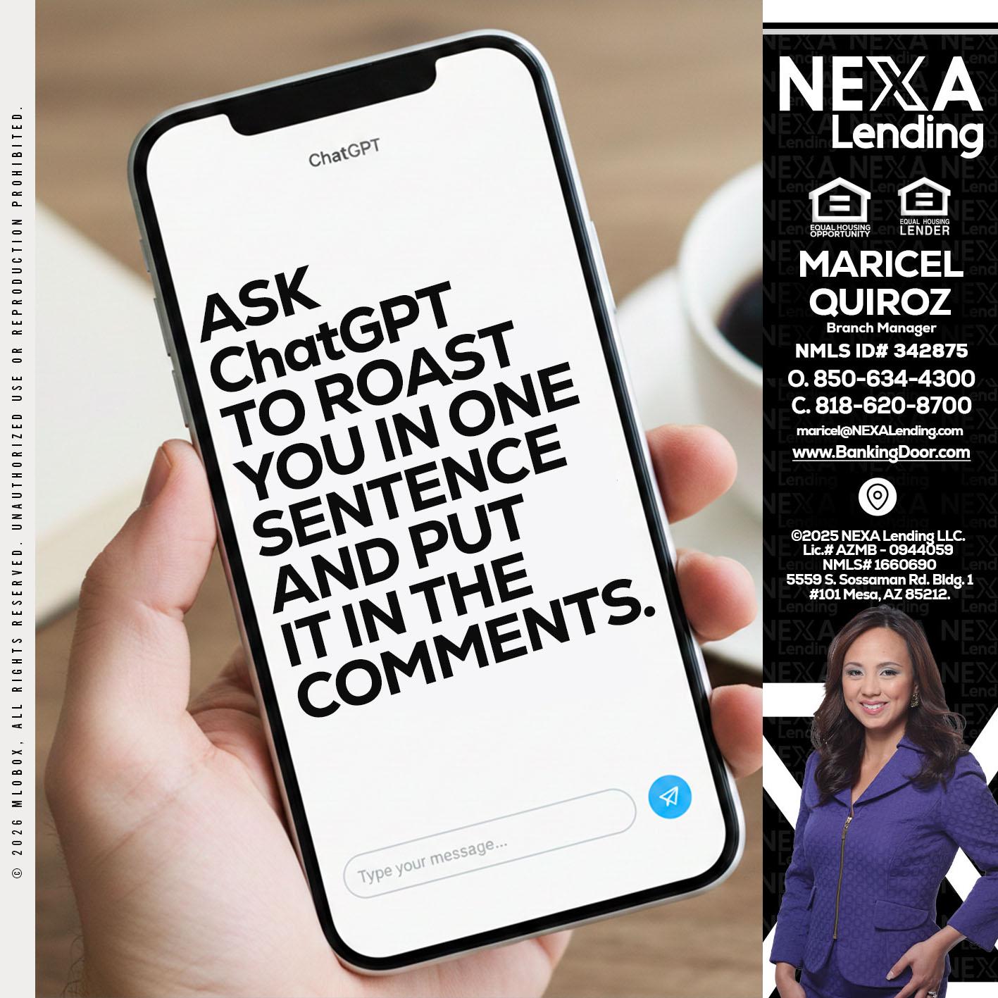 ask chatgpt - Maricel Quiroz -Branch Manager