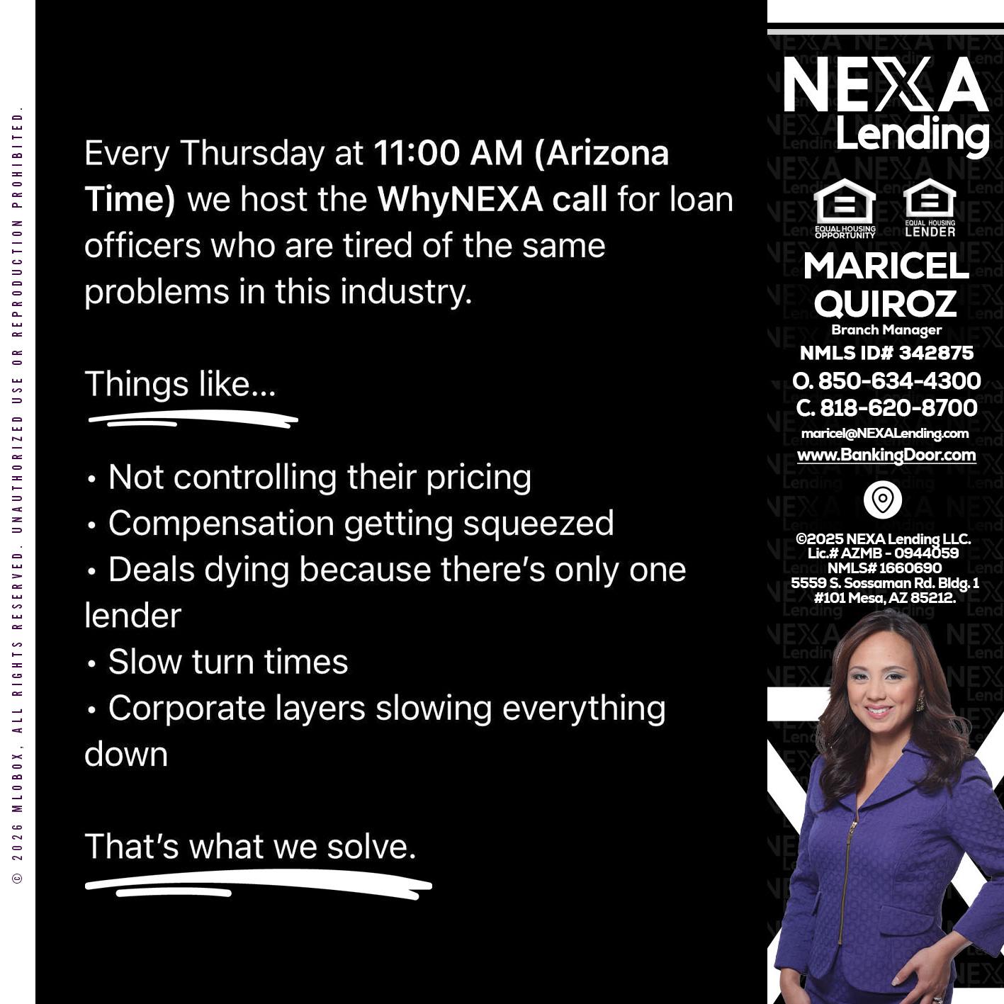 WHY NEXA - Maricel Quiroz -Branch Manager