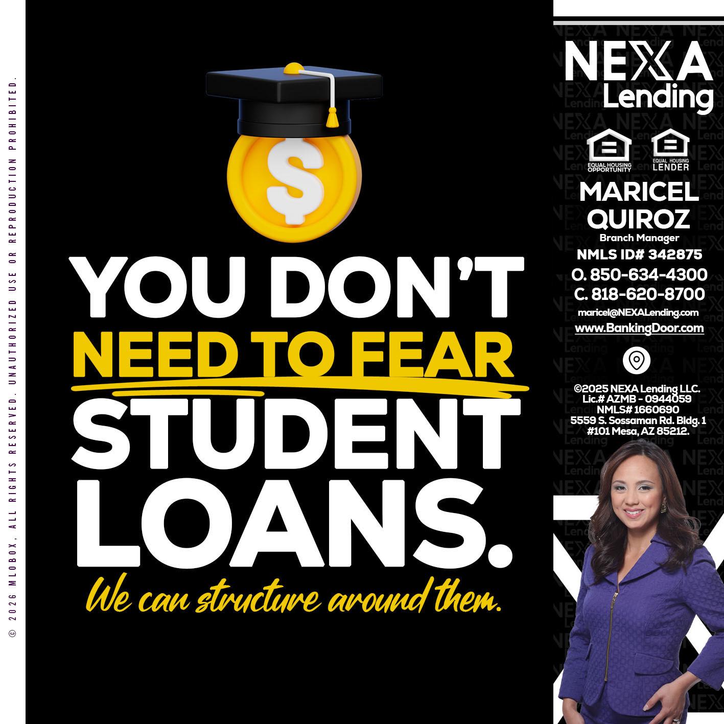 YOU DONT NEED - Maricel Quiroz -Branch Manager