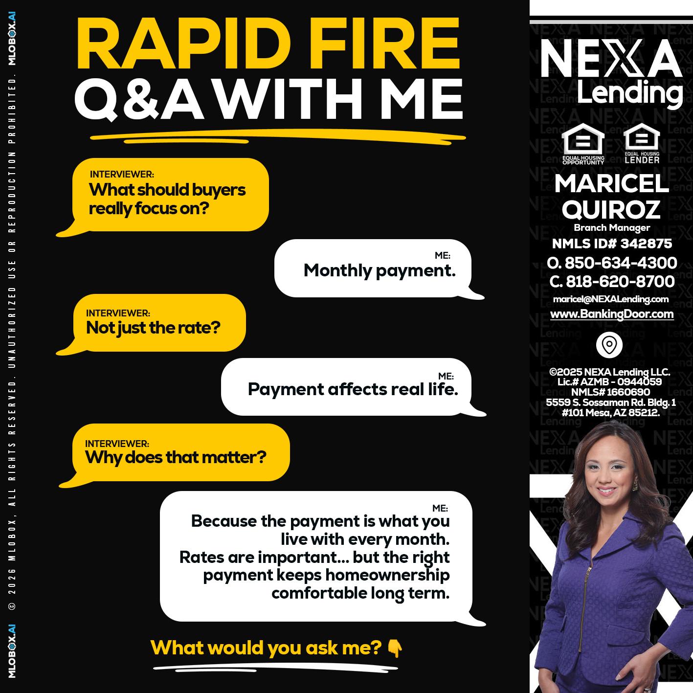 RAPID FIRE Q&A - Maricel Quiroz -Branch Manager
