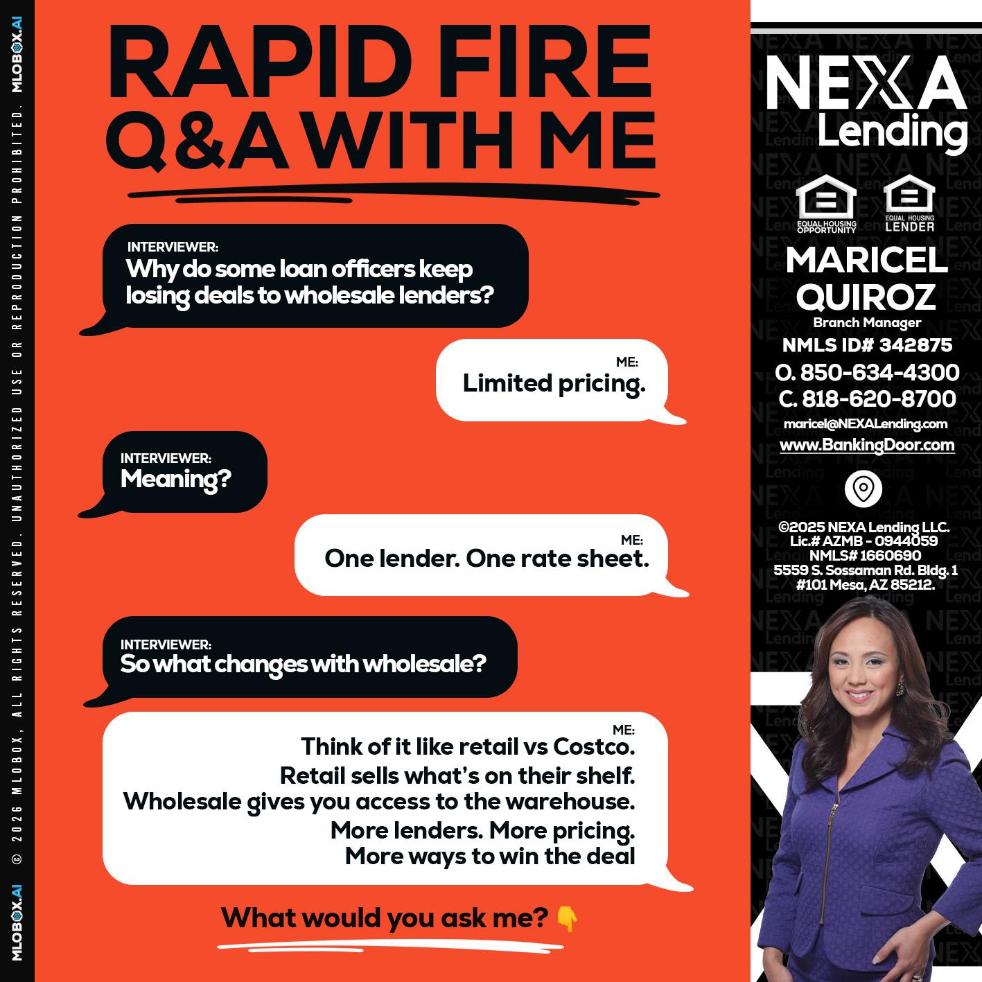 Q&A - Maricel Quiroz -Branch Manager