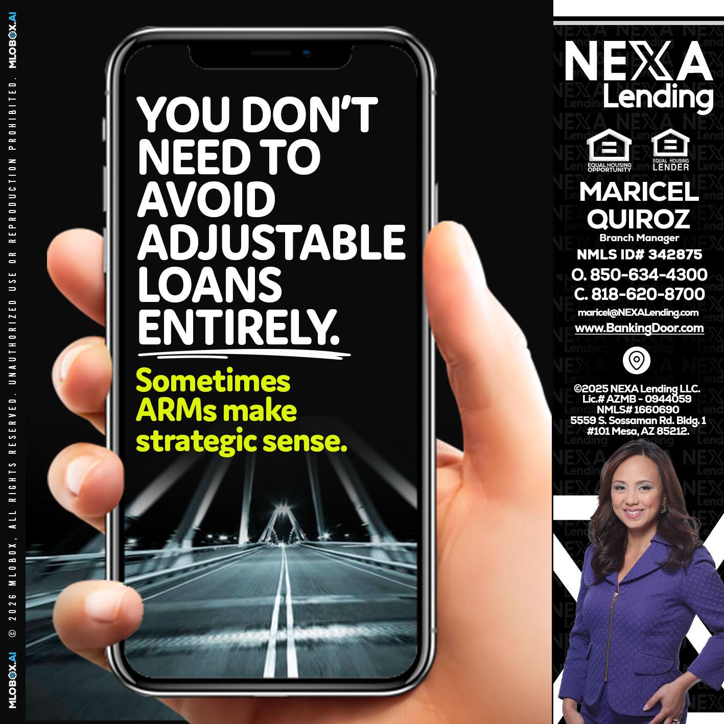 YOU DONT NEED - Maricel Quiroz -Branch Manager