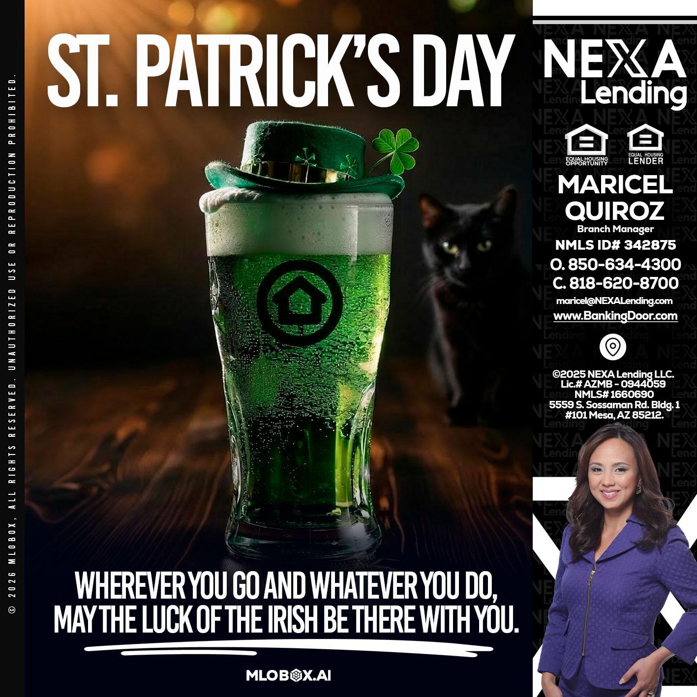 st. Patricks day - Maricel Quiroz -Branch Manager