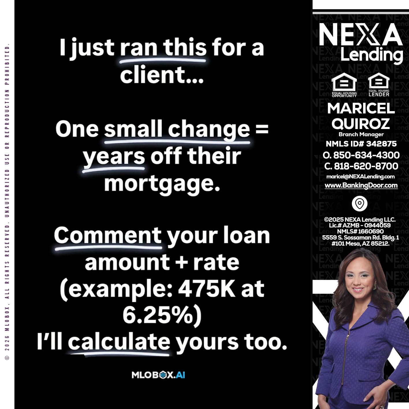 I JUST RAN - Maricel Quiroz -Branch Manager