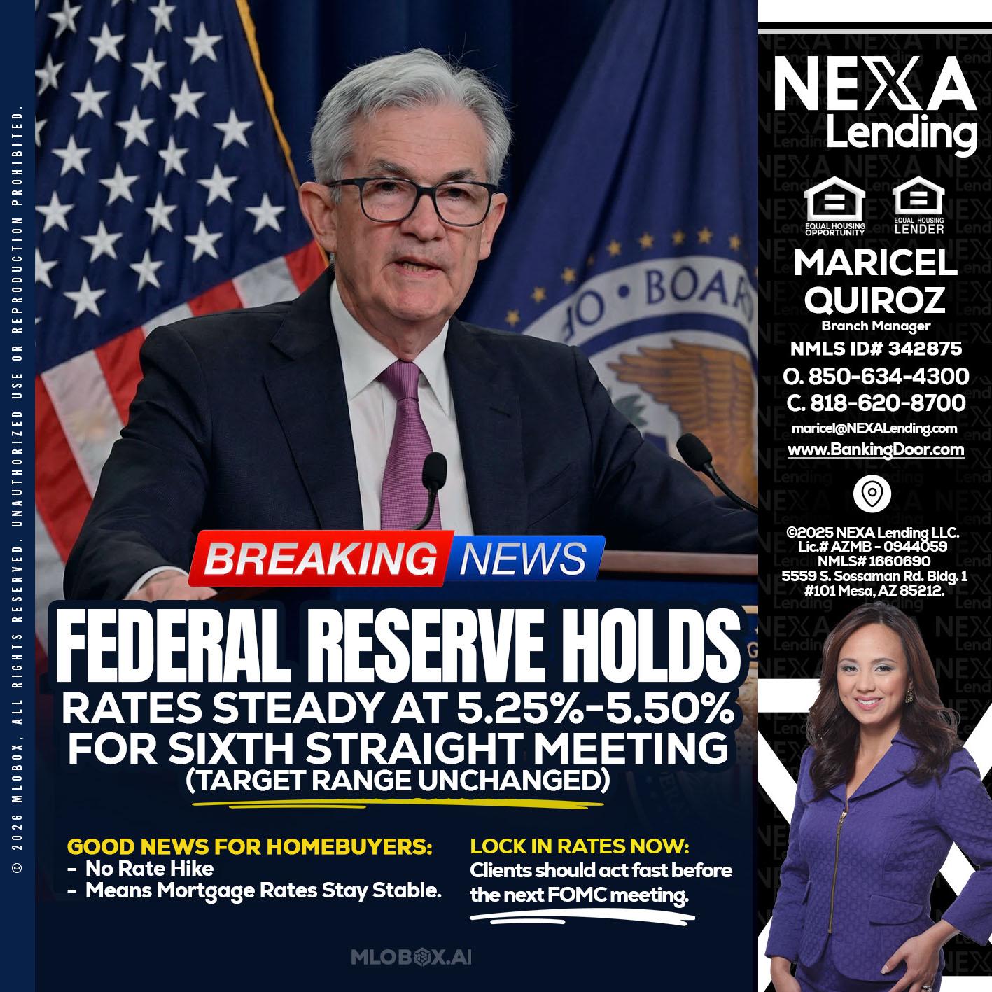 federal reserve - Maricel Quiroz -Branch Manager