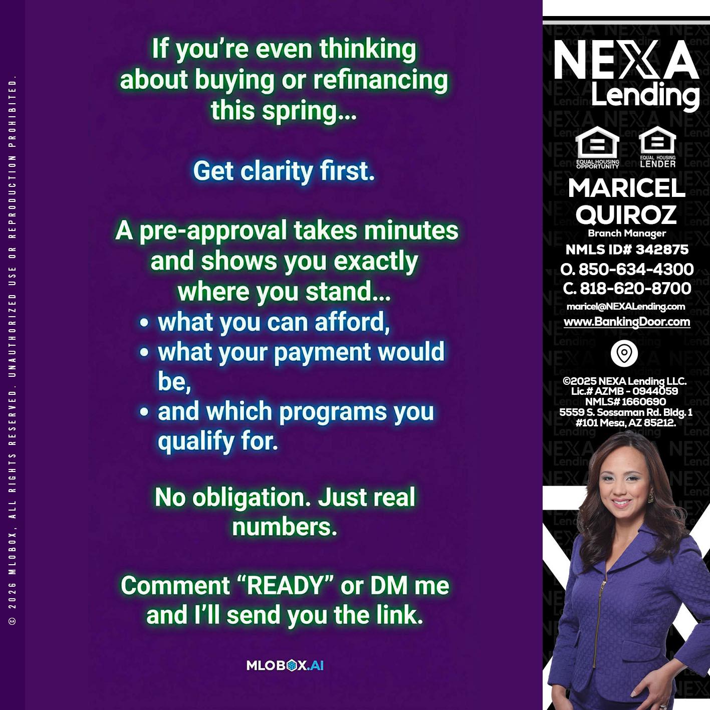 IF YOU THINKING - Maricel Quiroz -Branch Manager