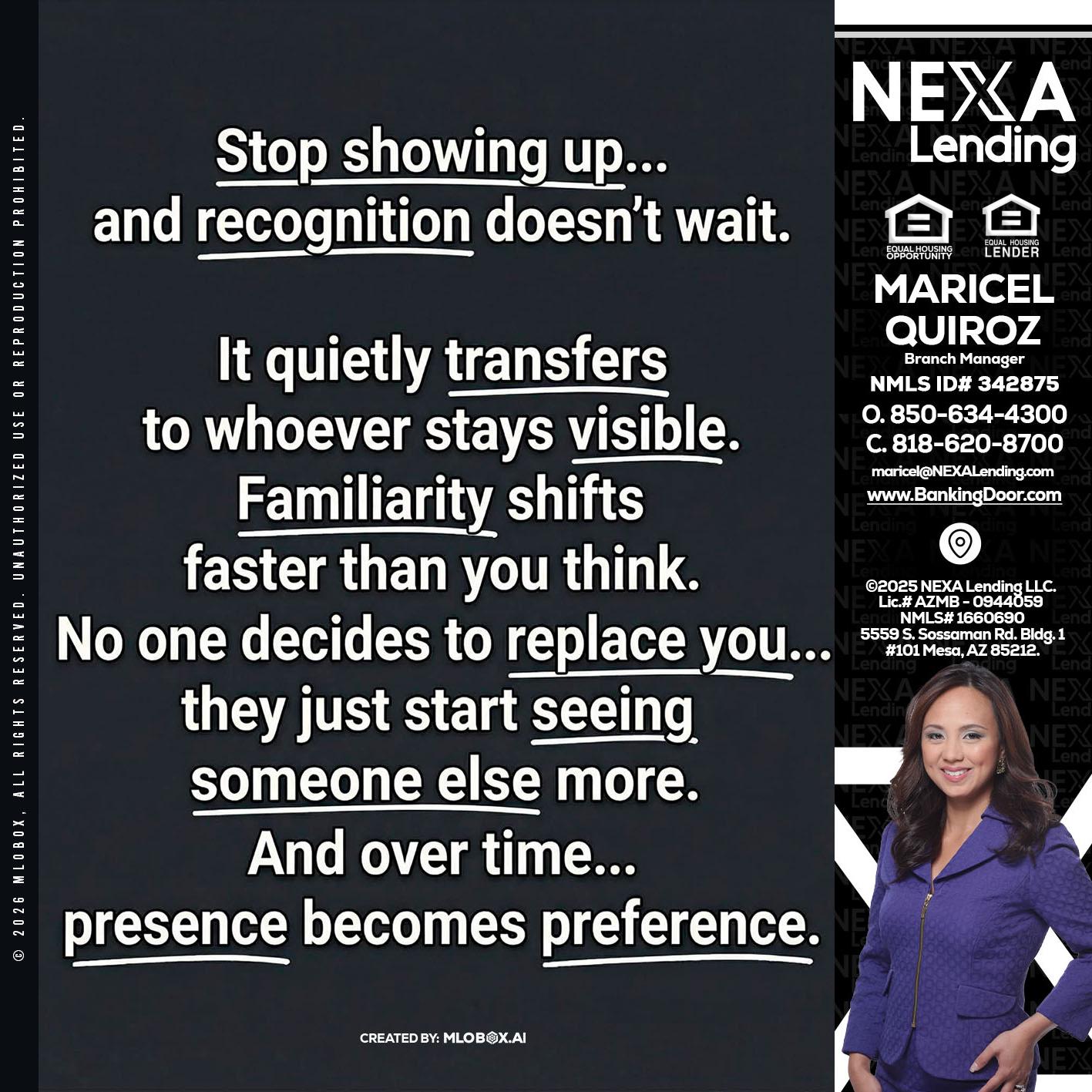 STOP SHOWING - Maricel Quiroz -Branch Manager