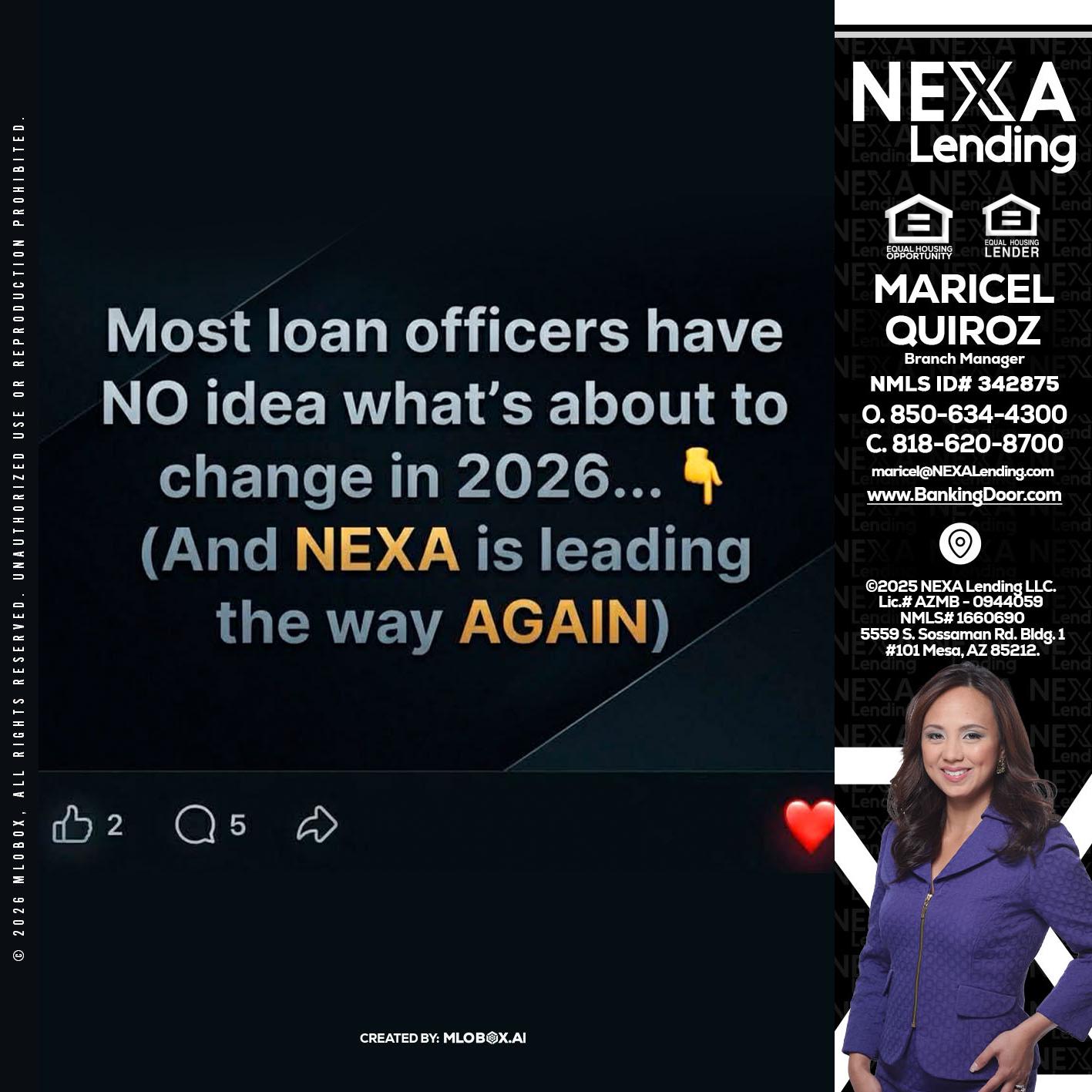 most loan officers - Maricel Quiroz -Branch Manager