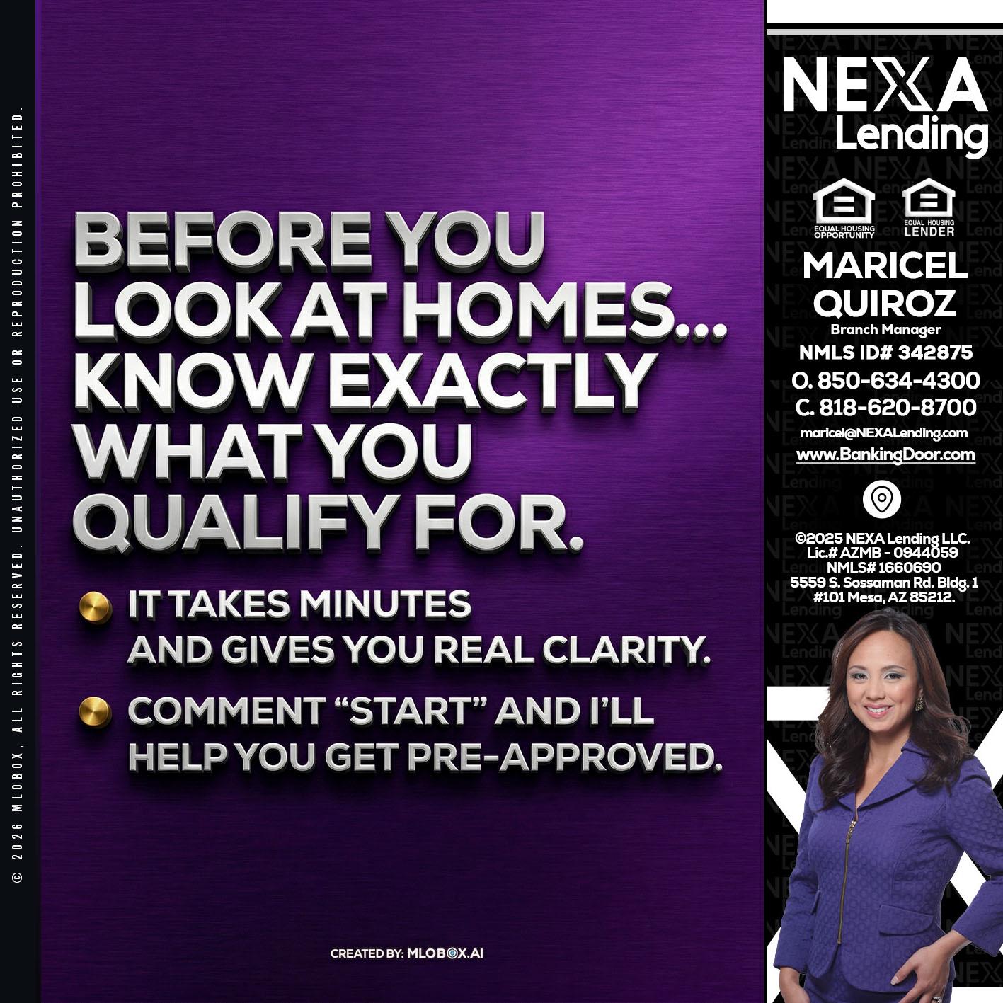 BEFORE YOU - Maricel Quiroz -Branch Manager