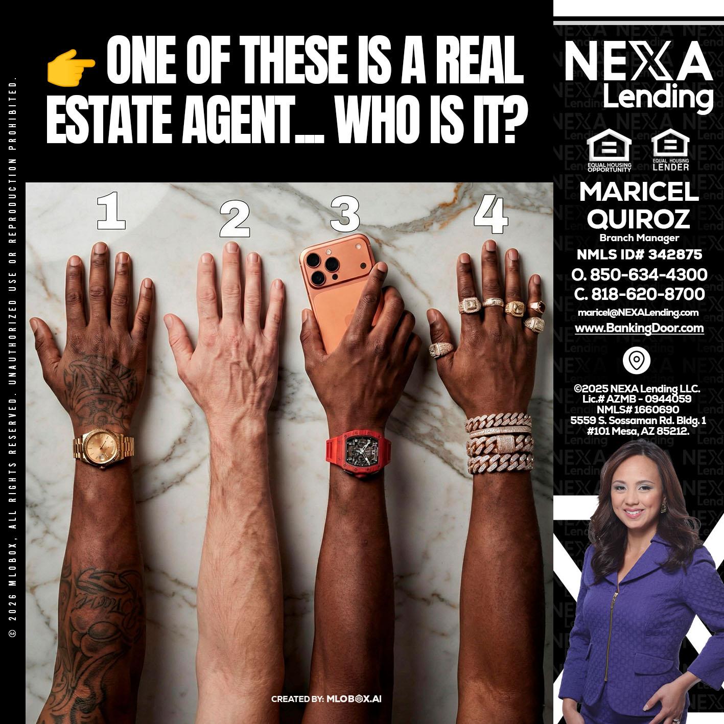 ONE OF THESE - Maricel Quiroz -Branch Manager