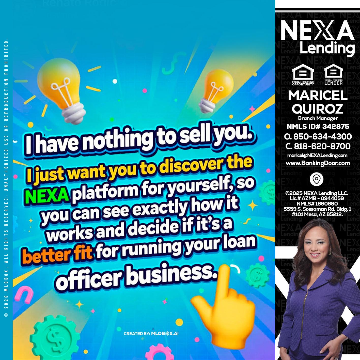 I HAVE NOTHING - Maricel Quiroz -Branch Manager