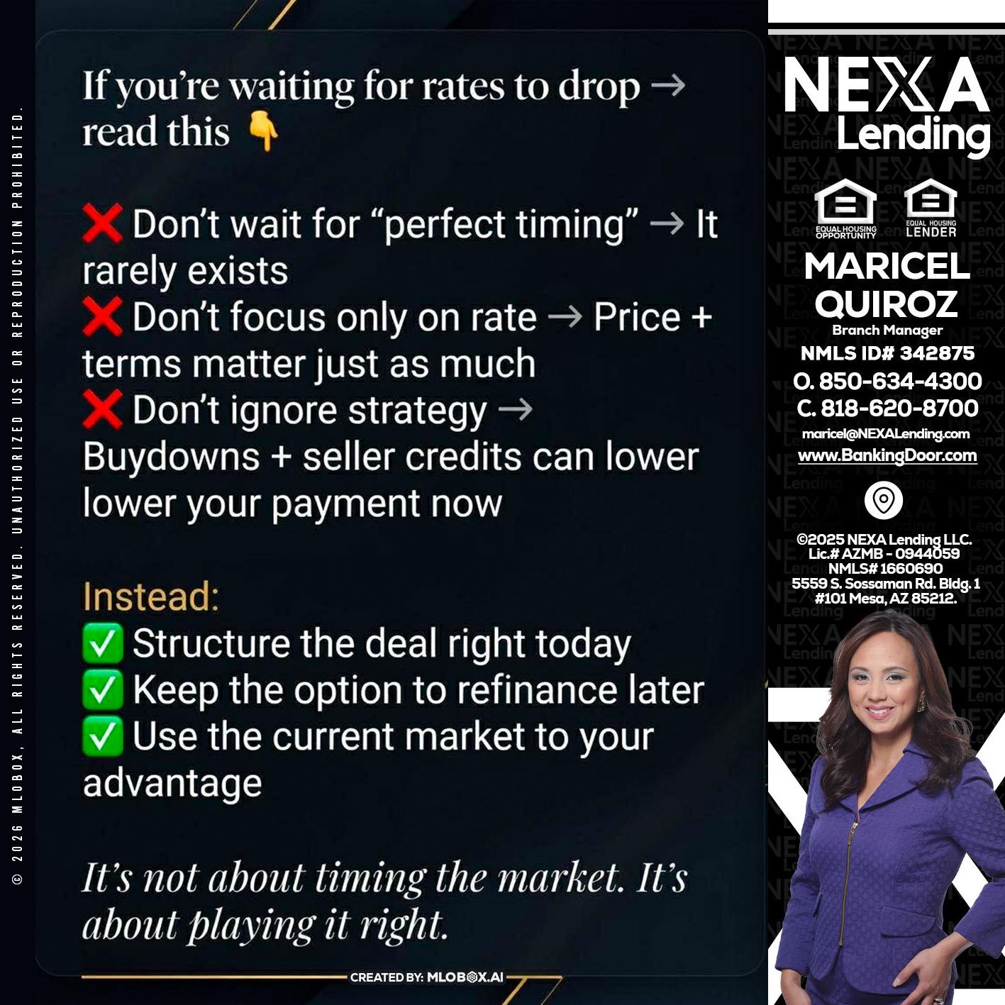 IF YOU ARE - Maricel Quiroz -Branch Manager