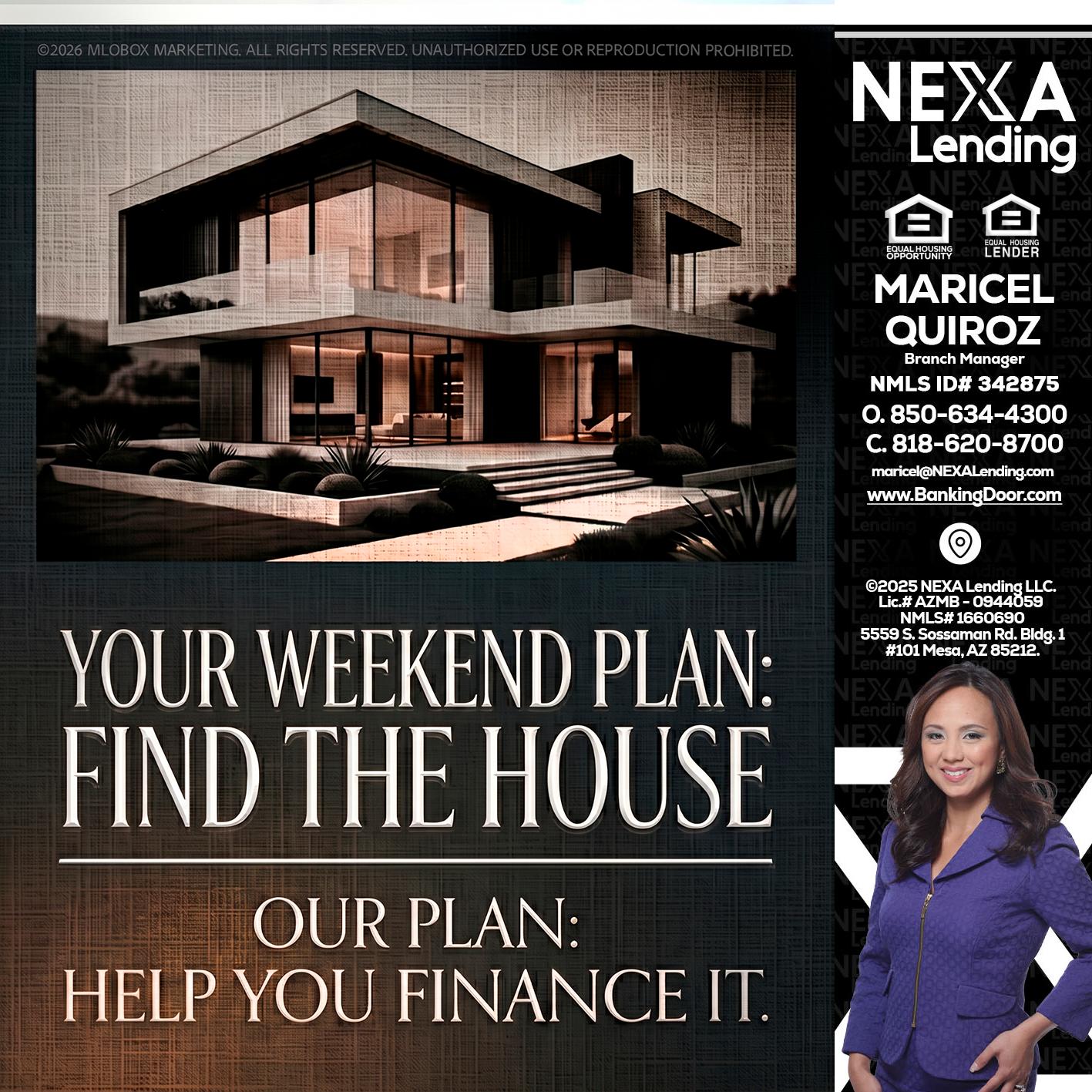 YOUR WEEKEND PLAN - Maricel Quiroz -Branch Manager