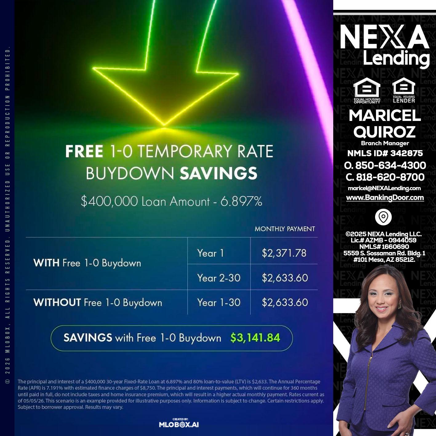 BUYDOWN - Maricel Quiroz -Branch Manager
